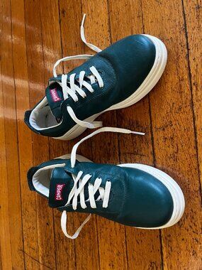 Camper Runner Up Green Leather Sneakers